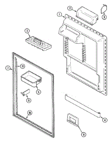 06 - Fresh Food Inner Door parts for Maytag Refrigerator MTB1956BEB from AppliancePartsPros.com