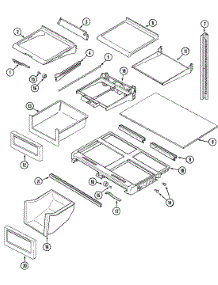 09 - Shelves & Accessories parts for Maytag Refrigerator MTB1956DEA from AppliancePartsPros.com