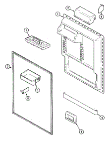 06 - Fresh Food Inner Door (Bisque) parts for Maytag Refrigerator MTB1956DEQ from AppliancePartsPros.com