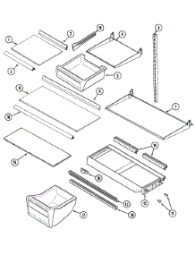 09 - Shelves & Accessories parts for Maytag Refrigerator MTB2153ARW from AppliancePartsPros.com