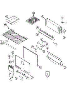 03 - Freezer Compartment parts for Maytag Refrigerator MTB2154DRW from AppliancePartsPros.com