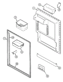 06 - Fresh Food Inner Door parts for Maytag Refrigerator MTB2156AEA from AppliancePartsPros.com