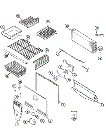 03 - Freezer Compartment (Bisque) parts for Maytag Refrigerator MTB2156DEQ from AppliancePartsPros.com