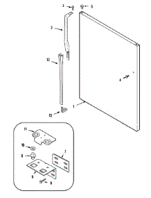 07 - Fresh Food Outer Door parts for Maytag Refrigerator MTB2156FEB from AppliancePartsPros.com