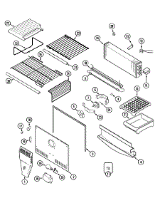 03 - Freezer Compartment parts for Maytag Refrigerator MTB2446BEA from AppliancePartsPros.com