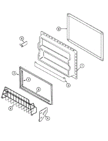 04 - Freezer Inner Door parts for Maytag Refrigerator MTB2446BEA from AppliancePartsPros.com