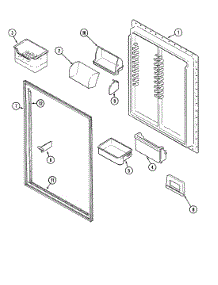 05 - Fresh Food Inner Door parts for Maytag Refrigerator MTB2446BEW from AppliancePartsPros.com