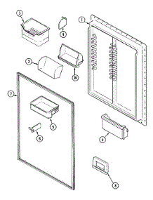 06 - Fresh Food Inner Door parts for Maytag Refrigerator MTB2455ARW from AppliancePartsPros.com