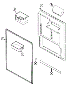 06 - Fresh Food Inner Door parts for Maytag Refrigerator MTB2455ERQ from AppliancePartsPros.com