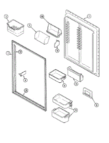 05 - Fresh Food Inner Door parts for Maytag Refrigerator MTB2456AEA from AppliancePartsPros.com