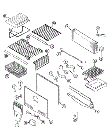 04 - Freezer Compartment parts for Maytag Refrigerator MTB2456GEB from AppliancePartsPros.com