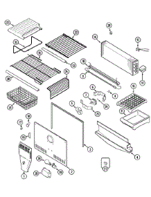 03 - Freezer Compartment parts for Maytag Refrigerator MTB2656AEW from AppliancePartsPros.com