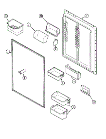 06 - Fresh Food Inner Door (Bisque) parts for Maytag Refrigerator MTB2656DEQ from AppliancePartsPros.com