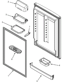 06 - Fresh Food Inner Door parts for Maytag Refrigerator MTF1896AEW from AppliancePartsPros.com