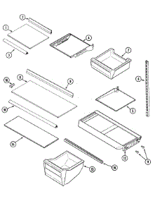 09 - Shelves & Accessories (Bisque) parts for Maytag Refrigerator MTF1943ARQ from AppliancePartsPros.com