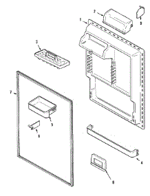 08 - Fresh Food Inner Door parts for Maytag Refrigerator MTF1956GEB from AppliancePartsPros.com
