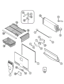 03 - Freezer Compartment (Bisque) parts for Maytag Refrigerator MTF2155DRQ from AppliancePartsPros.com