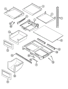 09 - Shelves & Accessories parts for Maytag Refrigerator MTF2155ERW from AppliancePartsPros.com