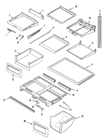 11 - Shelves & Accessories parts for Maytag Refrigerator MTF2156GEQ from AppliancePartsPros.com