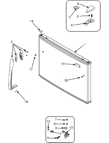 05 - Freezer Outer Door parts for Maytag Refrigerator MTF2195AEB from AppliancePartsPros.com