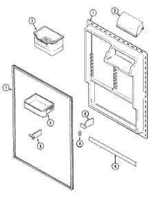 06 - Fresh Food Inner Door parts for Maytag Refrigerator MTF2455DRB from AppliancePartsPros.com