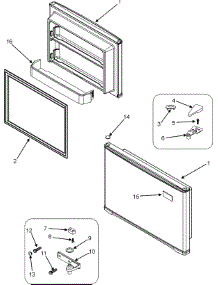 04 - Freezer Door parts for Maytag Refrigerator MTL1502AEW from AppliancePartsPros.com