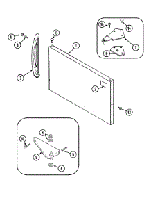 04 - Freezer Outer Door parts for Maytag Refrigerator MTM1542ARW from AppliancePartsPros.com