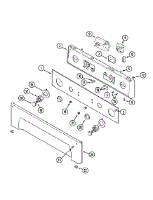 03 - Control Panel parts for Admiral Dryer MUE15MNAGW from AppliancePartsPros.com