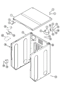 02 - Cabinet-Front (Dryer) parts for Maytag Washer Dryer Combo MUE2000AZW from AppliancePartsPros.com