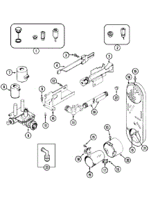 11 - Gas Valve (Dryer) parts for Maytag Washer Dryer Combo MUE2000AZW from AppliancePartsPros.com