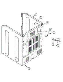 02 - Cabinet-Rear parts for Admiral Dryer MUG15MNAGW from AppliancePartsPros.com