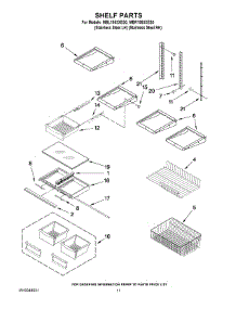 07 - Shelf Parts parts for Maytag Refrigerator MBL1953XES0 from AppliancePartsPros.com