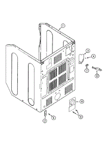 04 - Cabinet-Rear (Dryer) parts for Maytag Washer Dryer Combo MUG2000AXW from AppliancePartsPros.com