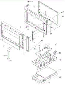 02 - Door And Control Panel parts for Amana Microwave MVH130W / P1307902M from AppliancePartsPros.com