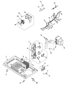 03 - Internal Control / Latch Assy / Base parts for Samsung Microwave MW1040BC from AppliancePartsPros.com