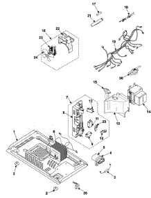 03 - Internal Control / Latch Assy / Base parts for Samsung Microwave MW1135WB/XAA from AppliancePartsPros.com