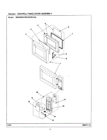 02 - Control Panel / Door Assembly parts for Samsung Microwave MW5592W from AppliancePartsPros.com