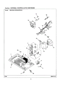 03 - Internal Control / Latch Assy / Base parts for Samsung Microwave MW5592W from AppliancePartsPros.com