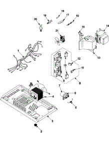 03 - Internal Control / Latch Asy / Base parts for Samsung Microwave MW640BA from AppliancePartsPros.com