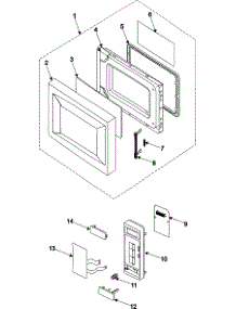 02 - Control Panel / Door Assembly parts for Samsung Microwave MW640WA from AppliancePartsPros.com