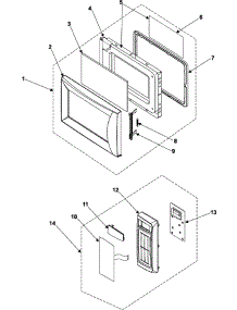 02 - Control Panel / Door Assembly parts for Samsung Microwave MW735WB from AppliancePartsPros.com