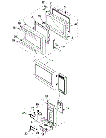 02 - Control Panel / Door Assembly parts for Samsung Microwave MW7695GS from AppliancePartsPros.com