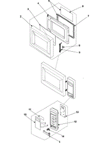 02 - Control Panel / Door Assembly parts for Samsung Microwave MW830WA from AppliancePartsPros.com
