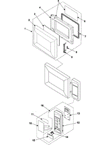 02 - Control Panel / Door Assembly parts for Samsung Microwave MW840BC/XAA from AppliancePartsPros.com