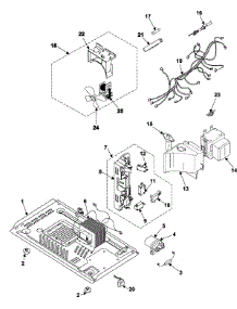 03 - Internal Control / Latch Assy / Base parts for Samsung Microwave MW840WC from AppliancePartsPros.com