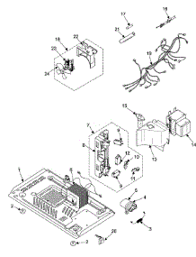 03 - Internal Control / Latch Assy / Base parts for Samsung Microwave MW888STB from AppliancePartsPros.com