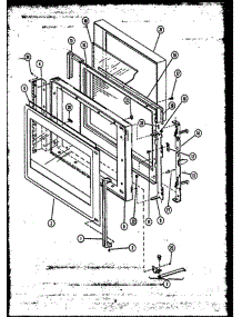 04 - Microwave Oven Door Parts parts for Amana Microwave MWR214 from AppliancePartsPros.com