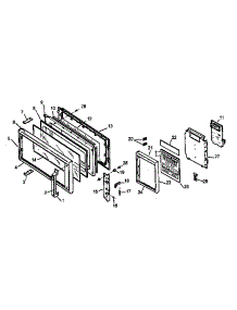02 - Door / Control Panel Assy parts for Amana Microwave MWT4451D / P1184206M from AppliancePartsPros.com