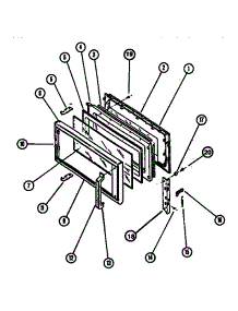 04 - Door Assy parts for Amana Microwave MWT4661D / P1119114M from AppliancePartsPros.com