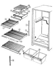 06 - Shelves & Accessories parts for Admiral Refrigerator MX400 from AppliancePartsPros.com